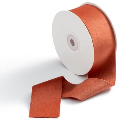 CHUQING Samtband Geschenkband Samt Schleifenband Samtschleife Terrakotta | Weiches Samtband als Geschenkband und Schleifenband für elegante Dekoration, Basteln, Hochzeit und Geschenkverpackung
