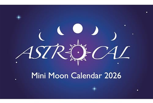 Astrocal Mondkalender Mini 2026 Mondphasenkalender, UK