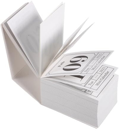 Veemoon Tischkalender Retro Kalender Abreißkalender für Schreibtisch Deko Dänisch für Scrapbooking Kreative Planer