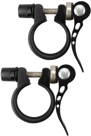 2 Pcs Bicycle Seatpost Clamps, Bicycle Seat Quick Release Tube Clamp,Aluminum Alloy Release Saddle Clip, 28.6mm&31.8mm Seat Tube Collars
