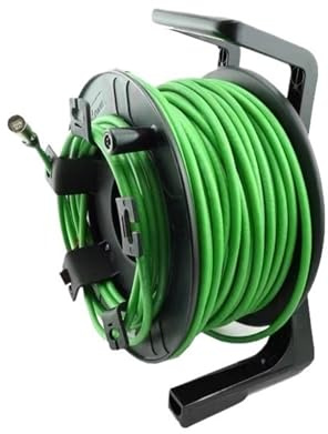 VJSUWI PCD380 Kabeltrommel mit 100M Cat6e Netzwerkkabel Auto Performance Kabel Druckfestes Modell(Withstand Voltage)