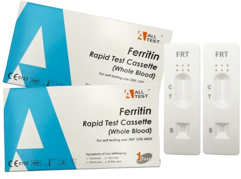 Anaemia Test Kit Iron Deficiency Ferritin Testing Blood Anemia Test ALLTEST (2 Tests)