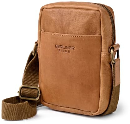 Berliner Bags Vintage Umhängetasche Tom, Schultertasche aus Leder, Männerhandtasche und Crossbody für Herren