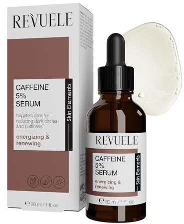 REVUELE Caffein 5% Serum – Energiespendendes Gesichtsserum gegen Schwellungen & müde Haut, mit Niacinamid & Panthenol, 30 ml