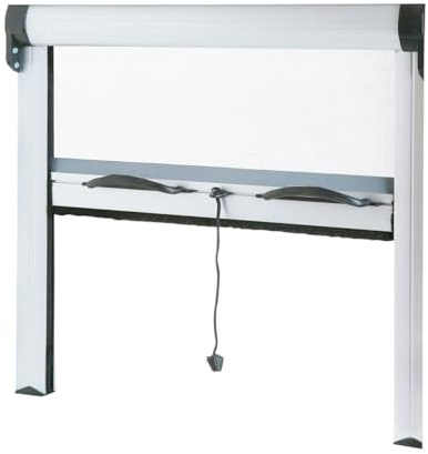 Zanzariera a rullo in kit (cm 90x180 H – Bianco RAL 9010) Con sistema a molla decelerata. Disponibile in 11 colori - Misure da 70 a 140 x H 160/180