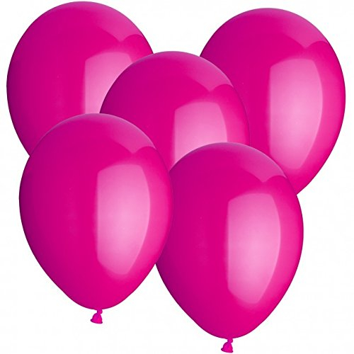 doriantrade.de HEQB Rose Ballon, Acrylic - 100 Stück Rosa, Ø 30cm, Biologisch abbaubar - Valentine's Day & Geburtstag - Unisex-Erwachsene