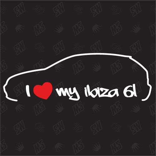 speedwerk-motorwear I Love My Ibiza 6L - Sticker kompatibel mit Seat - Baujahr 2002-2008