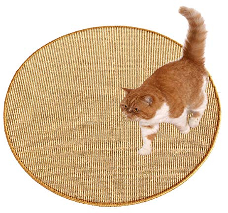 Kettelservice-Metzker Sisal Kratzmatte I Kratzteppich aus 100% Sisal I in verschiedenen Größen 80 cm rund