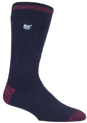 HEAT HOLDERS - Mens New Patterned Warm Winter Striped Twist Thermal Socks in 10 colours, size 6-11 UK 39-45 Eur