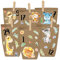 Papierdrachen Adventskalender zum Befüllen - Afrikanische Tiere zum Aufkleben - mit 24 braunen Papiertüten und tollen Stickern für Kinder - Weihnachten