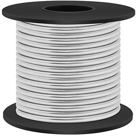 Zhichengbosi Aluminum Craft Wire, 3 mm x 10 m Silver Crafting Wires, Bendable Craft Silver Wire for DIY Sculpture Jewellery Making