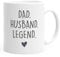 Moonworks® Kaffee-Tasse Mom Wife Boss Dad Husband Legend Geschenk Mama Papa Dad weiß Keramik-Tasse