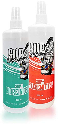 SUP Brothers Reinigungs- und Pflege Duo für Stand Up Paddle Boards und Schlauchboote I SUP-Zubehör I Wassersport-Zubehör I Bio-Reiniger I Pflege-Mittel I Nachhaltiger Schutz