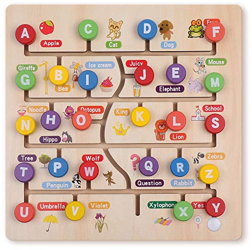 Boxiki kids Montessori Spielzeug. Mit unserem Baby Spielzeug aus Holz zählen Lernen! EIN toller Weg um Nummer und Farben zu Lernen