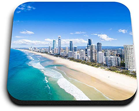 1 x Square MDF Fridge Magnet - Gold Coast Australia Surfing 2195