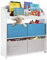 ONVAYA® Kinder-Bücherregal Finn Weiß | Kinderregal mit Boxen | Aufbewahrung von Büchern und Spielzeug | Organizer für Kinderzimmer (Bücherregal Blau)
