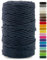 Netuno 1x Makramee Garn Tintenblau 5 mm 100 m Baumwollkordel mit Baumwollkern Textilgarn Kordelband Naturgarn Naturbaumwolle Garn für Makramee Baumwollgarn Dekoschnur farbig Cotton Cord Macrame