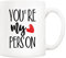 5Aup You're My Person Coffee Mug Christmas Gifts, Best Valentine's Day Cup for Boyfriend, Girlfriend, Her, Him - 11 Oz Funny Inspirational Red Heart Novelty Gift for Friend Wife Husband Women Men