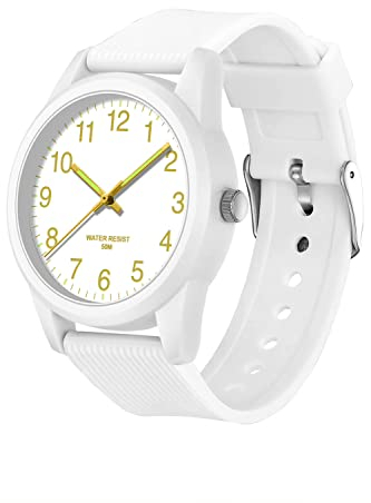 Uhr Damen Armbanduhr 5ATM Wasserdicht Jelly Süßigkeiten Farbe Buntfarbig Damenuhr mit Silikonarmband Frauen Uhren Analog Quarz Beleuchtend Zeiger Sportuhr für Mädchen Kinderuhr Junge Uhren Kids Watch