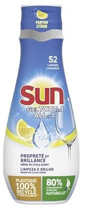 SUN - Sun Gel Lave Vaisselle Le Proprete & Briallance Citron 900Ml - Lot De 3