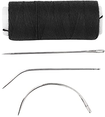 Agujas de Coser Curvas, Hilo de Pelo Y Herramientas de Extensión de Pelo de Aguja para Manualidades para Tejer para Hacer Pelucas