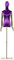 Schaufensterpuppe Samt Weiblich Schneiderpuppe Schneiderbüste Mit Metallständer Und Arm Höhenverstellbar Kleiderpuppe Büste Torso zum Boutiquen Bekleidungsgeschäft Einfache Installation ( Color : Purp