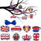 Union Jack Kings Coronation Hanging Pendant,8Pcs Union Jack Coronation Tree Decorations Hanging Ornaments,Great British Party Paper Pendants for King Charles III Coronation Souvenirs Decorations 2023