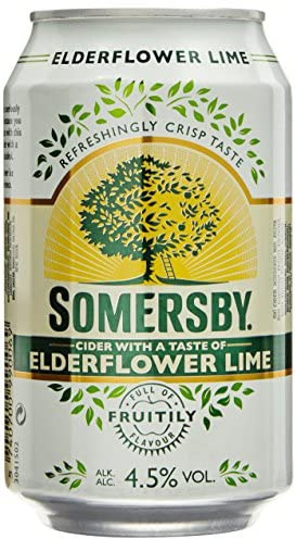 6x Somersby Elderflower & Lime (Holunderblüte) Cider 0,33l