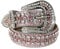 Ceintures en strass pour femme - Sangle en diamant - Cowgirl - Avec broche en cristal - Large boucle cloutée - Pour homme