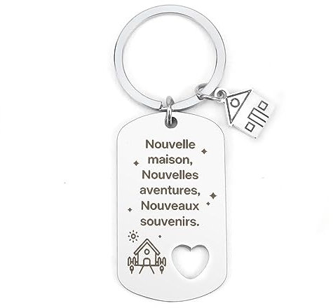 Idée Cadeau Crémaillère,Porte Clef Maison,Cdeau Crémaillère,Cadeaux de Noël,Porte Clef Amoureux,Cadeau du Nouvel An,Porte Clé Maison,Cadeaux de Pendaison de Crémaillère