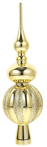 Abaodam Weihnachtsbaumspitze Kunststoff Glänzend Festliche Baumkronendekoration Goldfarben Für Weihnachtsbäume Universell Passend