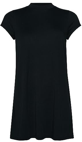 Superdry Damen Kurzärmeliges Minikleid in A-Linie Schwarz 36