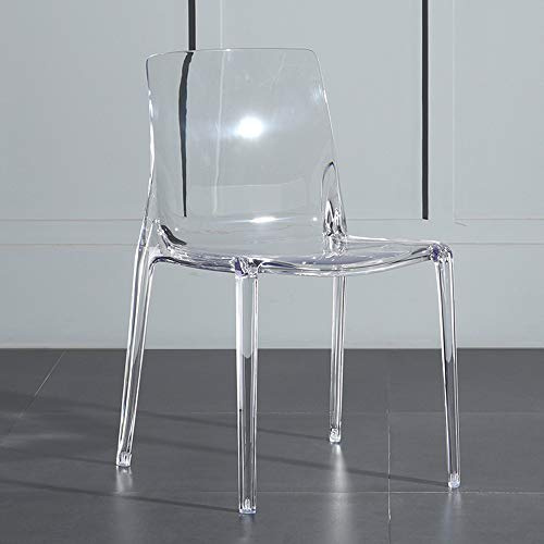 KUMIAO Transparenter Stuhl – schlanker und eleganter Esszimmerstuhl aus Acryl für Wohnzimmer, Make-up und mehr – kreatives Kristalldesign, Haushaltsmöbel