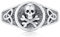 Totenkopf Ring Herren 925 Sterling Silber Verstellbare Totenkopf Ring Gothic Schmuck Totenkopf Geschenke für Männer Damen……