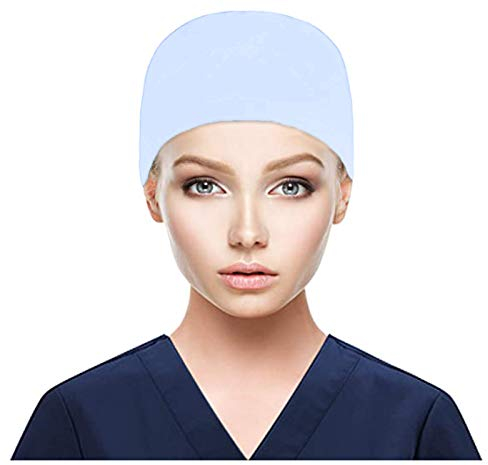 UnoSheng Fendt Cap Mädchen Mütze für Frauen und für Frauen Mütze mit Knöpfen mit Schweißband Herren Bouffant Baseball Mütze Party Hüte Regenbogen (Light Blue, One Size)