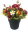 CUCUFA Flores Artificiales para tumbas, Rosas Artificiales en Maceta Ramo funerario de Seda Realista Flores Artificiales para Cementerio y funerales Decoraciones funerarias, café