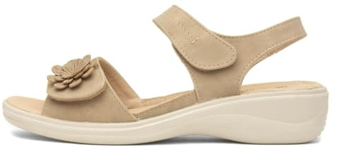 Softlites Shelby Womens Taupe Easy Fasten Sandal - Size 5 UK - Beige