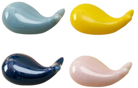 Cabilock 4 Pz Portaposate in Ceramica Porta Bacchette Balena Poggia Posate in Ceramica Porta Bacchette da Tavolo Rastrelliera Poggia Bacchette Modanatura Statua Stoviglie