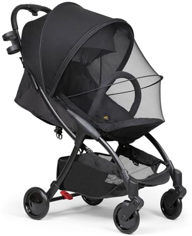 AUMAYCO 1PC Universal Moskitonetz für Kinderwagen, Atmungsaktiv Fliegennetz mit Doppelten Reißverschluss und 3D-Stützstangen, Faltbarer und Stabiler Insektenschutz für Kinderwagen, babybett