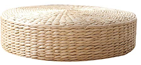 Saiyana Lot de 4 coussins de sol en paille pour pouf de méditation, décoration d'intérieur, coussin de méditation en sarrasin pour coussin de siège, 2 S, 50,8 x 50,8 cm
