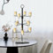 WMLBK Wine Glass Holder Rack, Cocktail Tree Stand, Champagne Cocktails Gin Display Stand, Upside Down Hanging Stemware Organiser, Metal Drinks Cup Countertop Rack for Bar Kitchen (3 Tier Black)