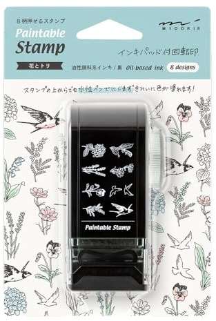 Midori 35582006 Rotierender Stempel Zifferblatt Blume und Tri-Muster