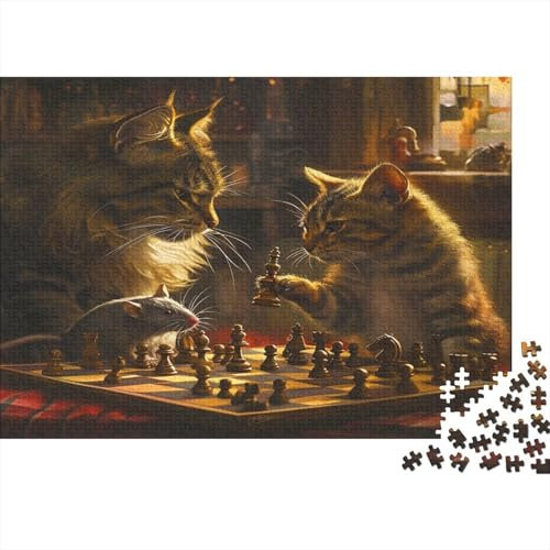 Chess Jigsaw Puzzles for Adults 1000 Piece Jigsaw Chess Game Family Fun Educational Games Home Decoration Colorful Impossible Puzzles Relax Games 1000pcs (75x50cm)