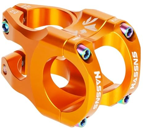 LUOKEKE Lenkervorbau MTB Power Vorbau Rennrad Mountainbike 35mm Stange Lenker Tisch Einstellbare Vorbau Riser 31 8 Radfahren Fahrrad Vorbau(HA35 Orange)