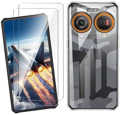HuiYouMY Funda para IIIF150 Air 2 Ultra (6.78) con 2 Piezas Cristal Templado Protector de Pantalla, Transparente Silicona Case, Fuerte protección de Suave TPU Carcasa - Clear