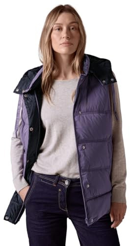 CECIL Damen B220236 Weste mit Kapuze, Stormy Violet, M
