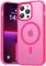 Natiiozie Magnetica Cover per iPhone 13 Pro Compatibile con MagSafe Custodia Traslucida Opaca Posteriore, Antiurto Anti-impronta Resistente ai Graffi Protettiva iPhone 13 Pro Case, rosa