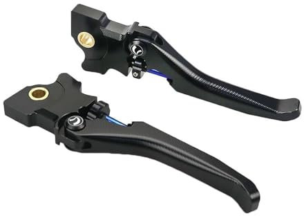 Motorrad Bremshebel Motorradzubehör CNC-Aluminium-Lenker Stufenlos Verstellbare Bremshebel Für Vespa Für GTS 250 300 2013–2018 2019 2020 Lenker Bremskupplung(Schwarz)