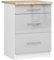 AKORD | Küchenschrank mit Arbeitsplatte - Oliwia S60 | Küchenunterschrank mit 3 Schubladen | Unterschrank Küche 60 cm Breit | ABS-Kante 18 mm | 46 x 60 x 85 cm | Weiß & Metallic-Glanz