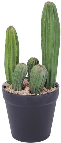 Yinleus Cactus artificiel de 27,9 cm - Plantes artificielles en pot pour intérieur ou extérieur, maison, bureau, magasin